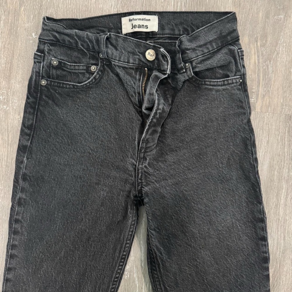 Reformation Charcoal Denim Jeans 24